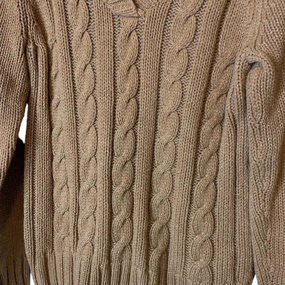 Route 66 Original Clothing Co. Sweater Womens Cable Knit V-Neck Pullover Large B - Picture 7 of 8